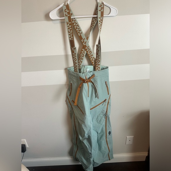 NEW Free People Zephyr Ski Shell Pants By - Mint Combo $498 - Picture 5 of 7